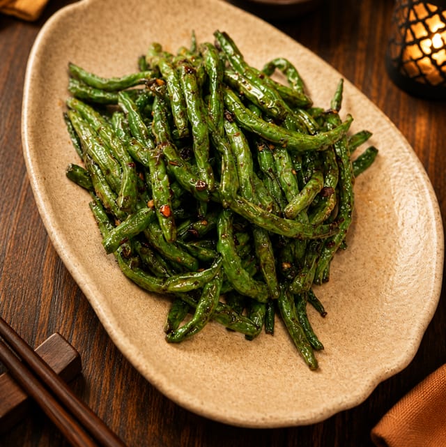 Sauteed String Beans / 干煸四季豆.