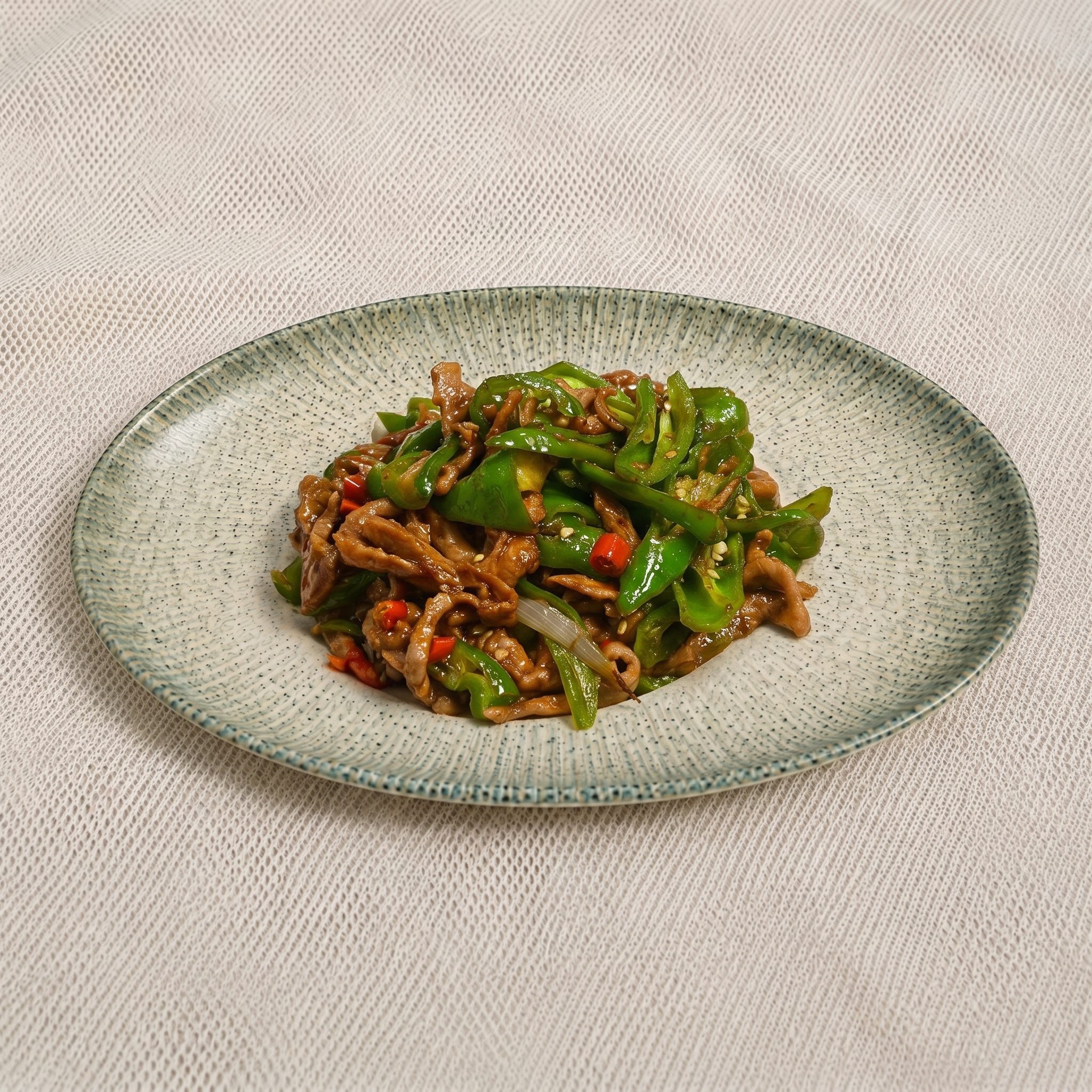 Shredded Pork with Hot Pepper / 尖椒肉丝.