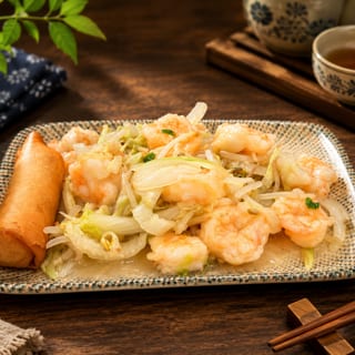 L Shrimp Chow Mein 虾炒面