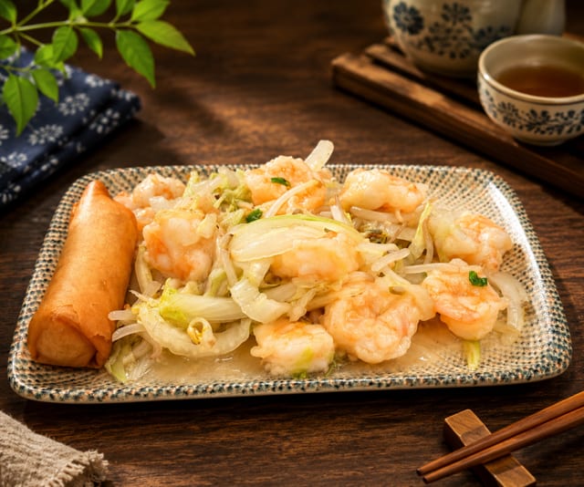 L Shrimp Chow Mein 虾炒面.