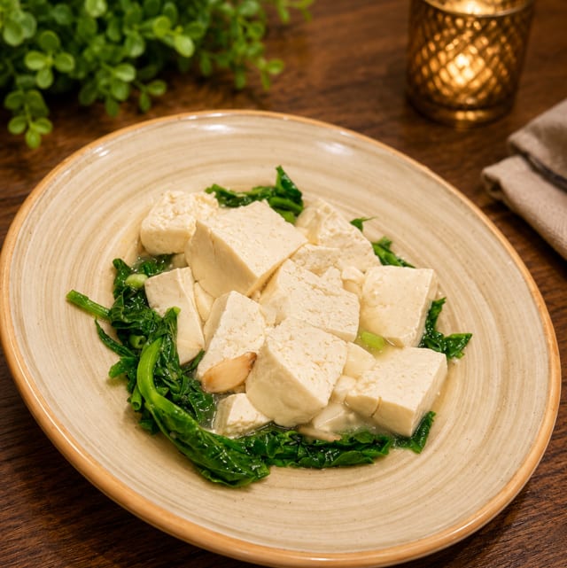 Spinach with Tofu / 菠菜豆腐.