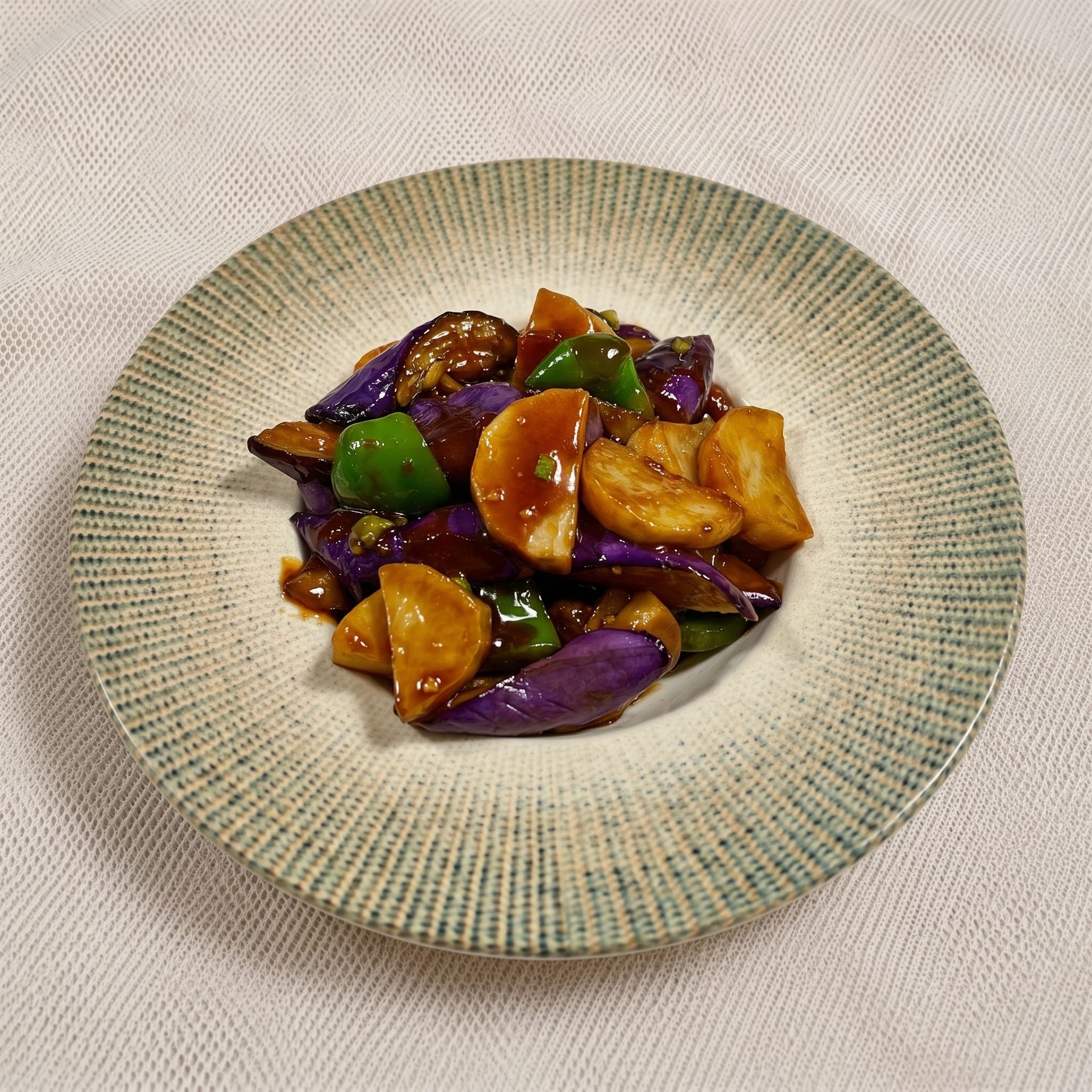 Stir-Fried Eggplant, Potato & Bell Pepper / 地三鲜.