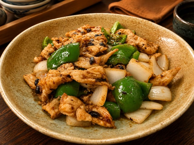 Chicken with Black Bean Sauce / 豉椒鸡.