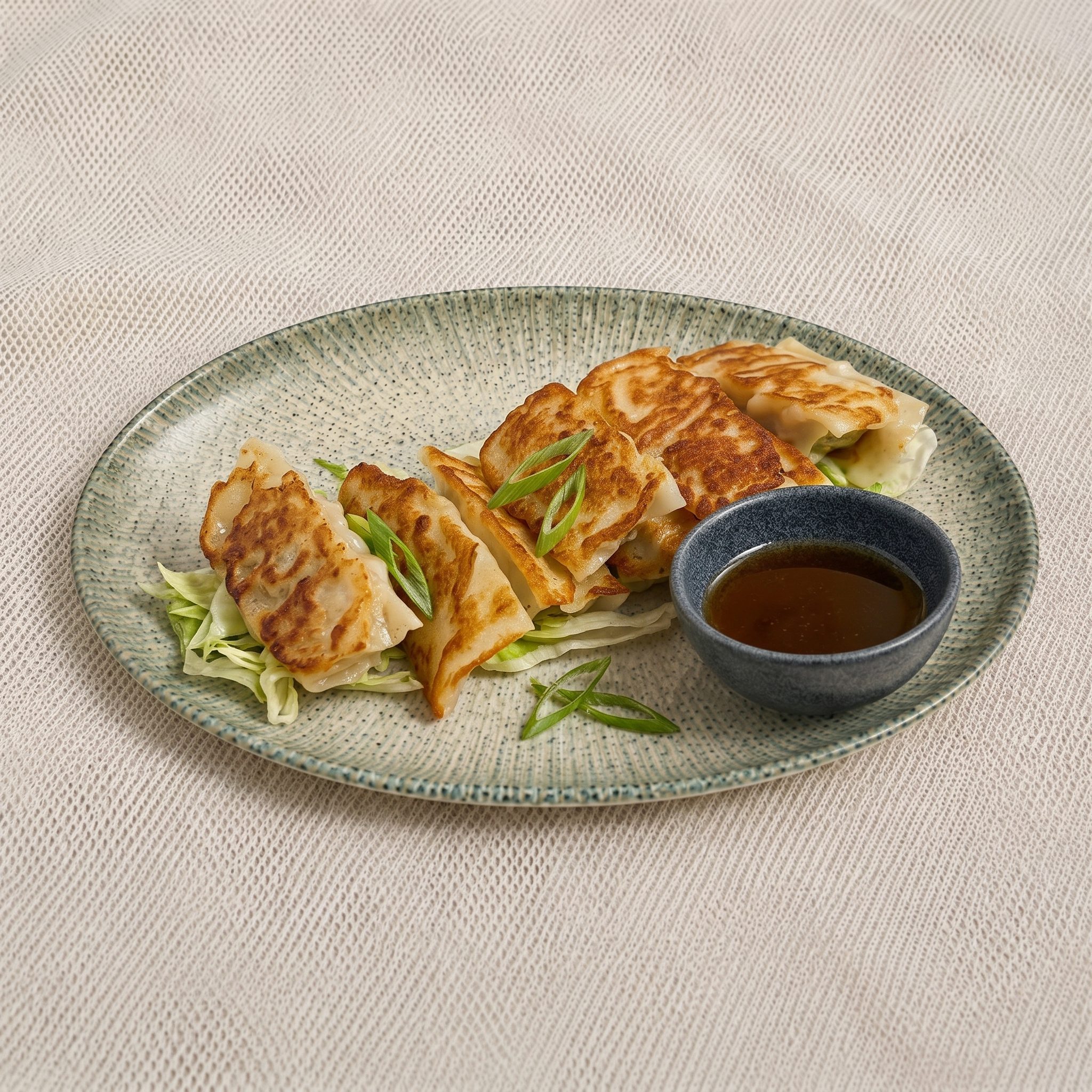 Pan Fried Chicken Dumpling / 锅贴.