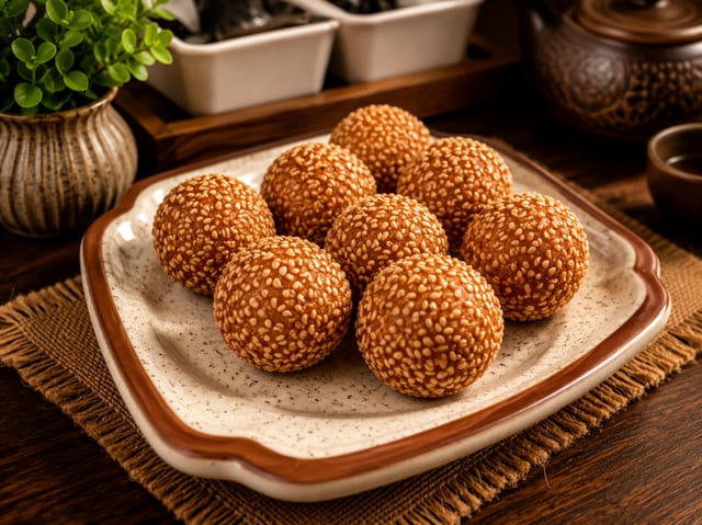 Fried Sesame Roll(8) / 芝麻球.