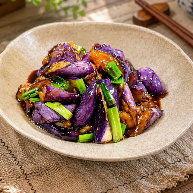Eggplant with Hot Garlic Sauce / 鱼香茄子.