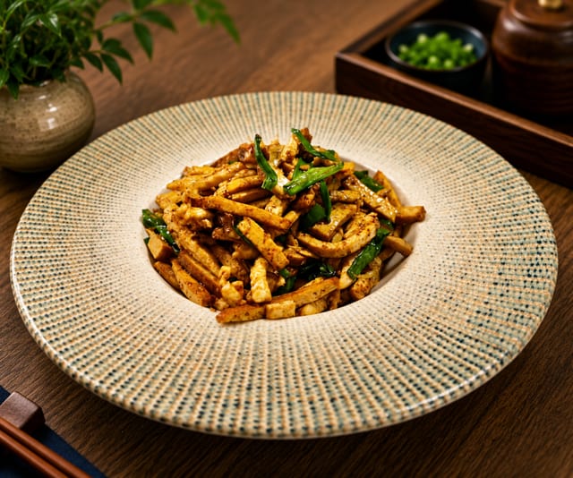 Chicken with Dry Tofu / 香干鸡丝.