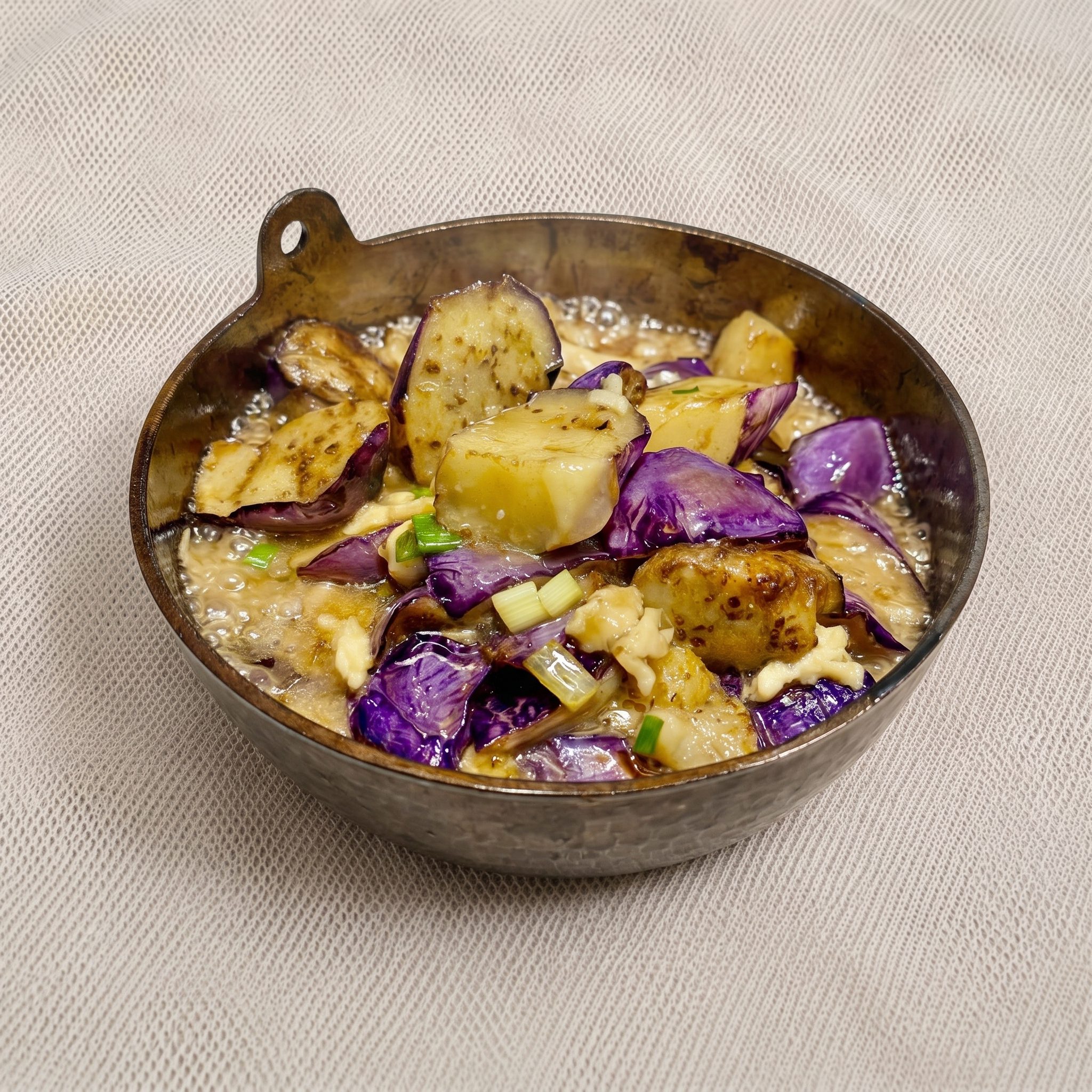 Salted Fish Chicken Eggplant / 咸鱼鸡粒茄子煲.