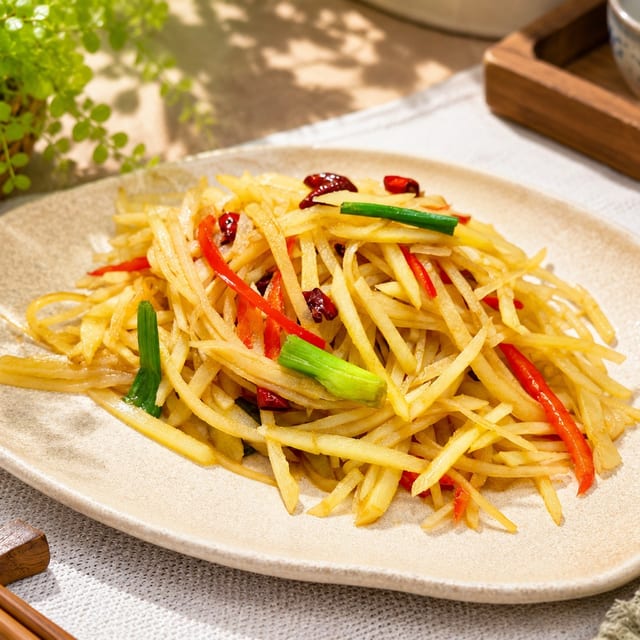 Hot & Sour Shredded Potato / 酸辣土豆丝.