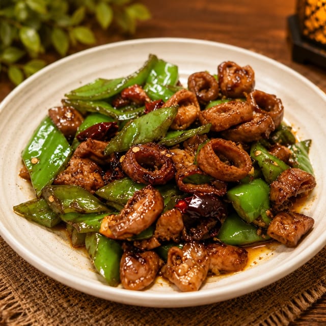 Pork Intestines with Hot Pepper / 尖椒肥肠.