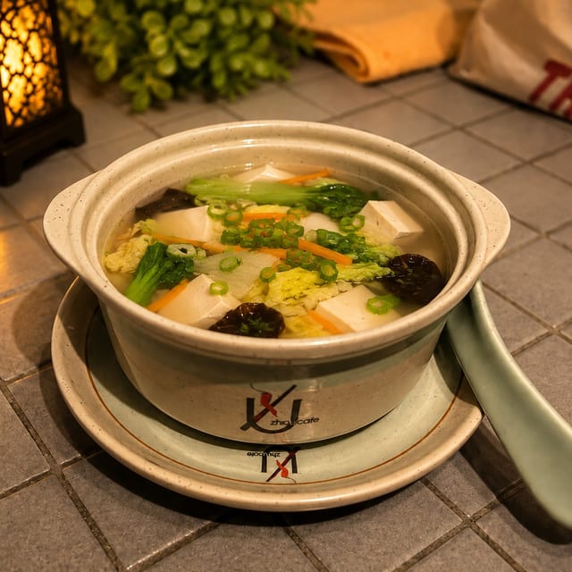 Bean Curd & Vegetable Soup / 素菜豆腐汤.