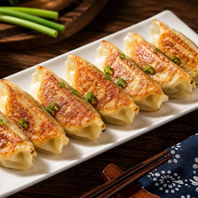 Pan Fried Chicken Dumpling / 锅贴.