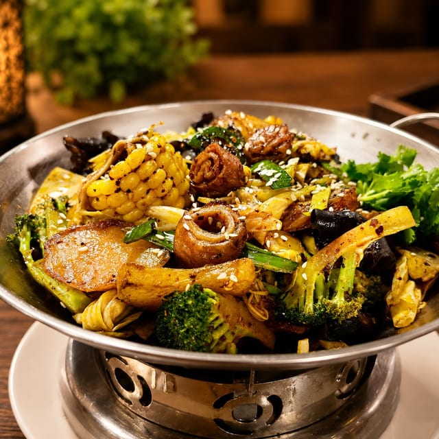 Dry Pot Pork Intestines / 干锅肥肠.